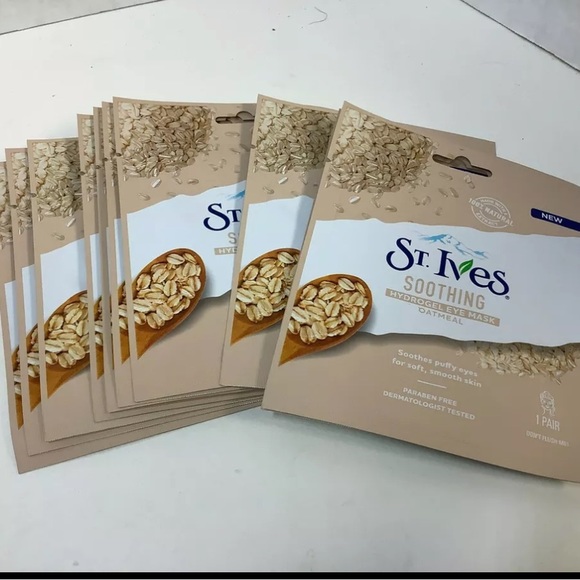 ST. IVES SOOTHING OATMEAL HYDROGEL EYE MASK, PACK OF4 NEW NATURAL OAT SKIN CARE - Picture 1 of 4